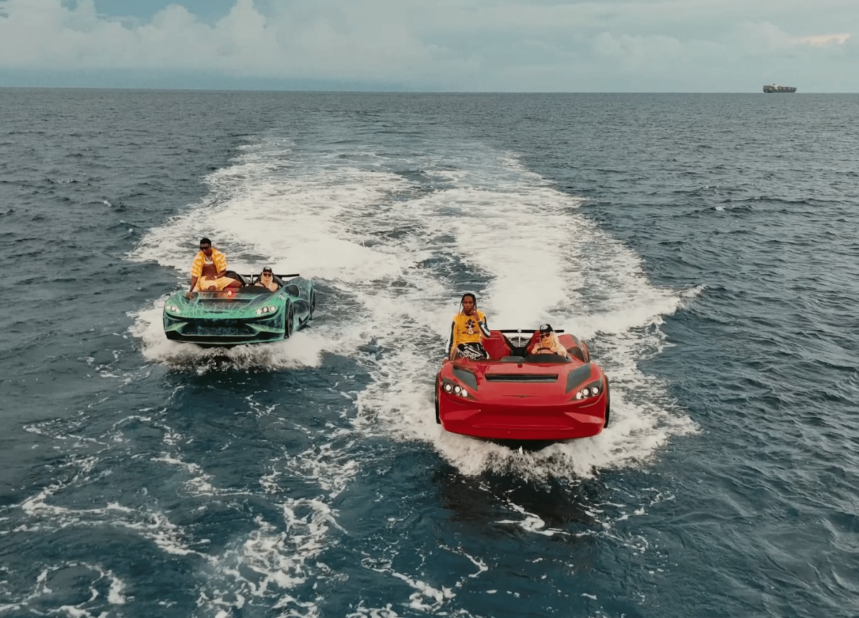 Hot Watersports Adventure with Travis Scott: Watersports Car Boats Take Center Stag